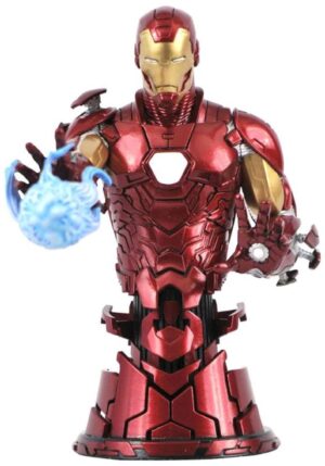 DIAMOND COLLECTION MARVEL AVENGERS IRON MAN MINI BUSTO RESINA 15 CM 1 7 SCALE