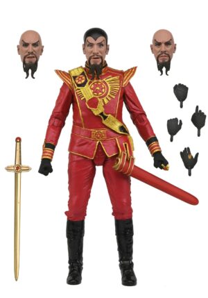 NECA FLASH GORDON (1980) ULTIMATE MING (RED MILITARY OUTFIT)