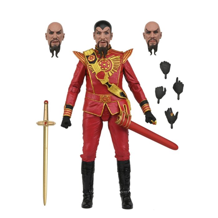 NECA FLASH GORDON (1980) ULTIMATE MING (RED MILITARY OUTFIT)