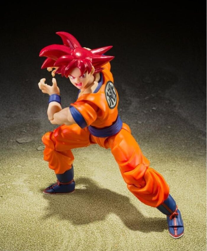 TAMASHII NATIONS SH FIGUARTS DRAGON BALL SUPER SUPER SAIYAN GOD SON GOKU 14CM - Imagen 2