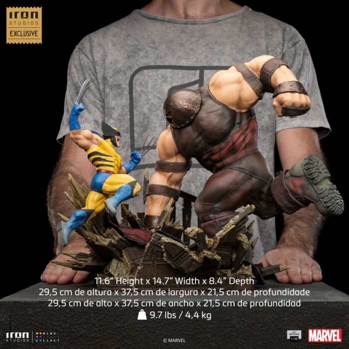 IRON STUDIOS MARVEL ESTATUA 1/10 BDS ART SCALE WOLVERINE VS JUGGERNAUT 6