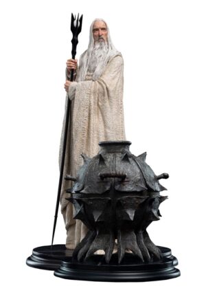 WETA WORKSHOP EL SEÑOR DE LOS ANILLOS ESTATUA SARUMAN AND THE FIRE OF ORTHANC 33 CM