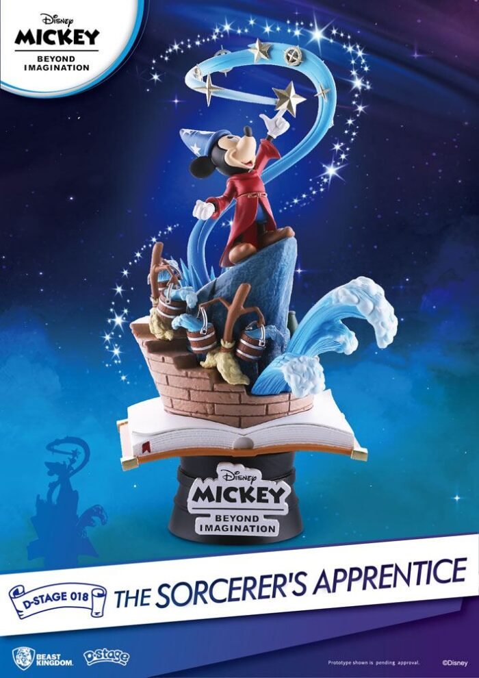MICKEY BEYOND IMAGINATION DIORAMA D-STAGE THE SORCERER'S APPRENTICE BEAST KINGDOM 15 CM