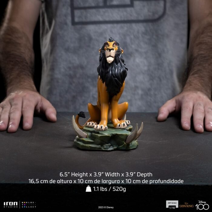 THE LION KING ESTATUA 110 ART SCALE SCAR REGULAR 16 CM IRON STUDIOS 5