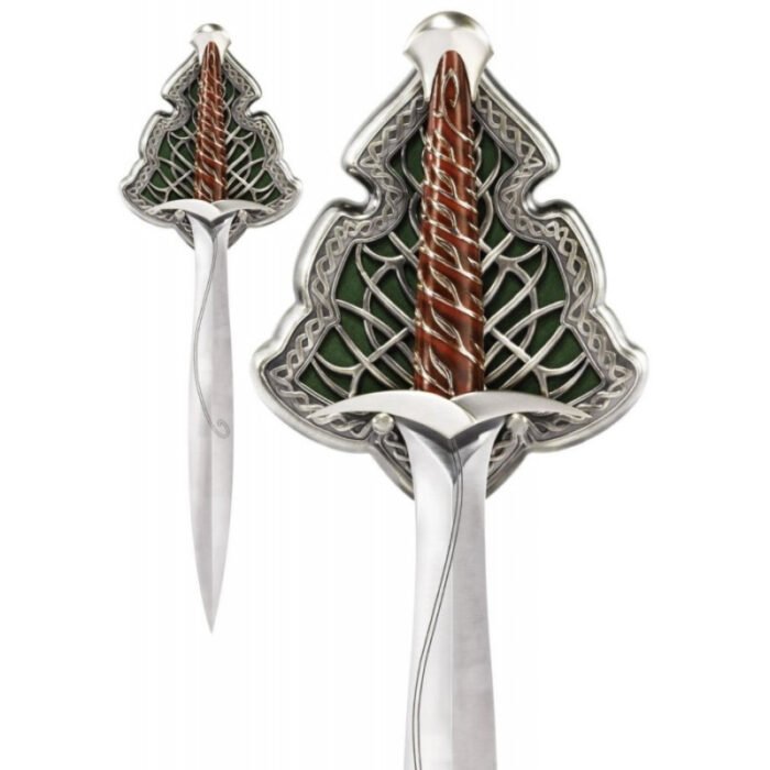 REPLICA ESPADA DE ACERO THE NOBLE COLLECTION EL HOBBIT BILBO BAGGIN DARDO TAMAÑO REAL 55 CM