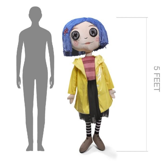 CORALINE PELUCHE TAMAÑO NATURAL CON OJOS DE BOTON 152 CM NECA 5