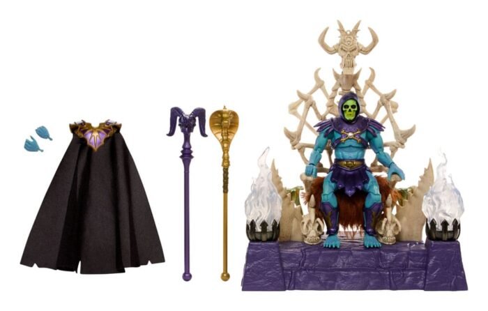 MASTERS OF THE UNIVERSE NEW ETERNIA MASTERVERSE SKELETOR & THRONE 18 CM 3