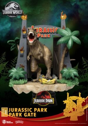 PARQUE JURÁSICO DIORAMA PVC D-STAGE PARK GATE BEAST KINGDOM