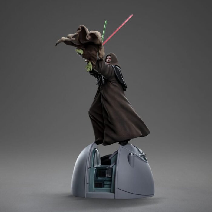 STAR WARS ESTATUA 110 DELUXE ART SCALE YODA VS EMPEROR PALPATINE (CCXP EXCLUSIVE 2024) 31 CM IRON STUDIOS 4