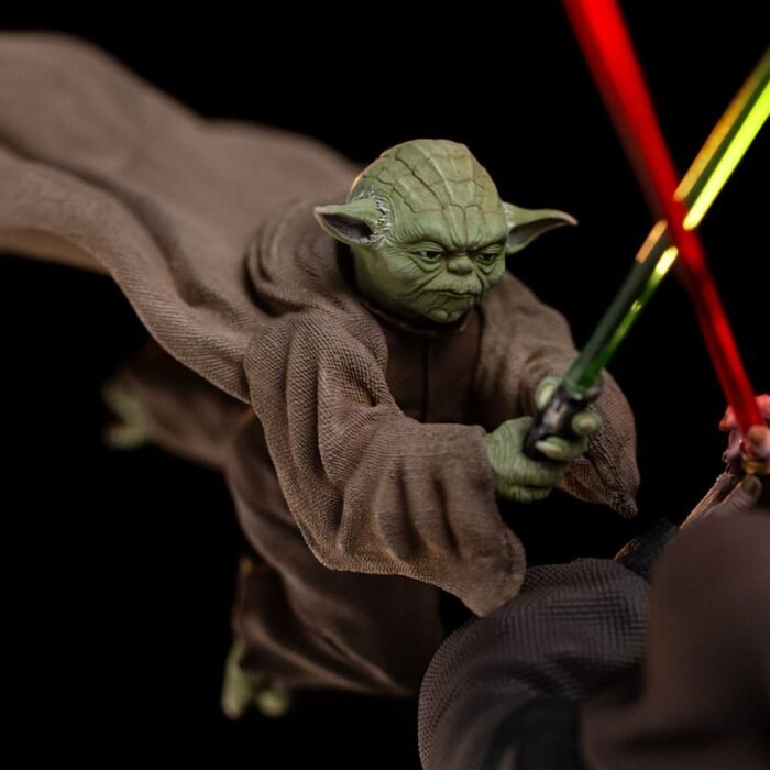 STAR WARS ESTATUA 110 DELUXE ART SCALE YODA VS EMPEROR PALPATINE (CCXP EXCLUSIVE 2024) 31 CM IRON STUDIOS 6