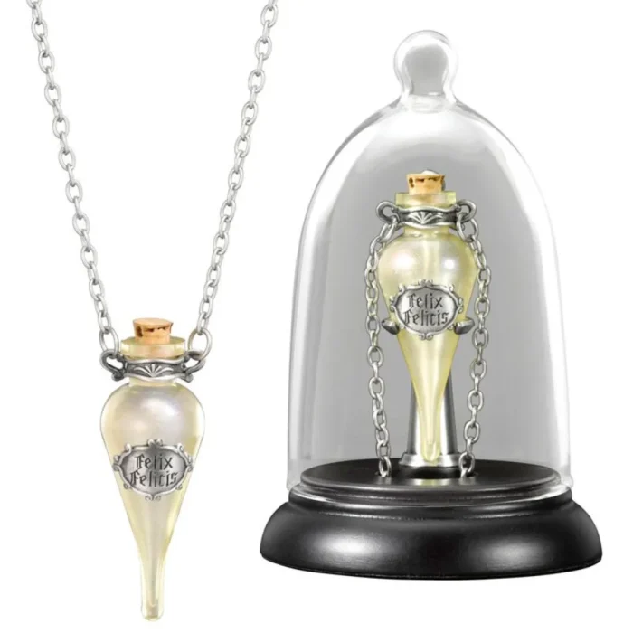 POCIÓN SUERTE LÍQUIDA RÉPLICA HARRY POTTER COLLAR EN CRISTAL CON CADENA THE NOBLE COLLECTION 1
