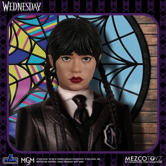 WEDNESDAY & ENID SET 2 FIG. WEDNESDAY 5 POINTS MEZCO TOYZ 2