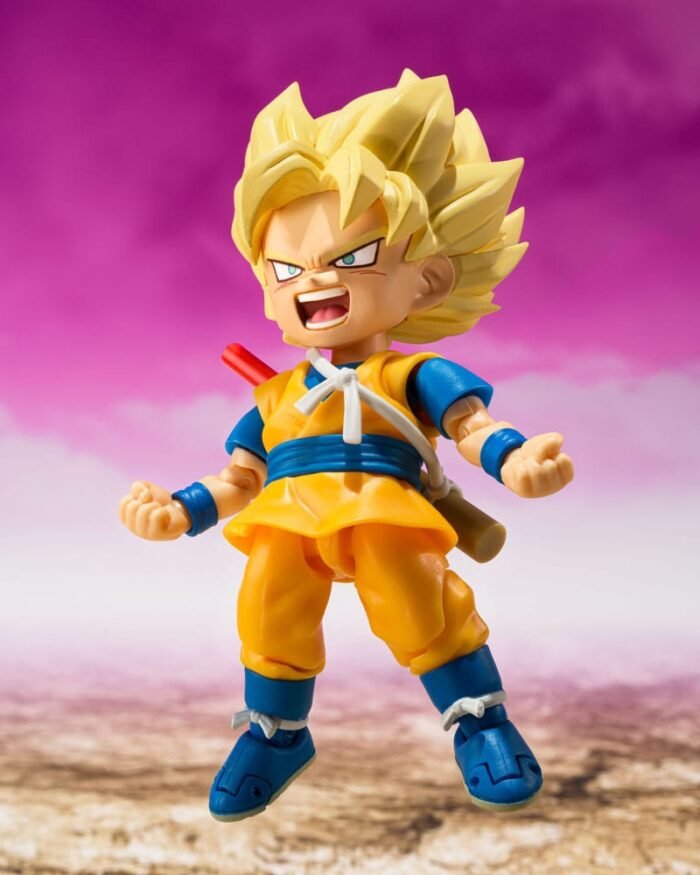 DRAGON BALL FIGURA S.H.FIGUARTS SUPER SAIYAN SON GOKU (MINI) DAIMA 8 CM - Imagen 5