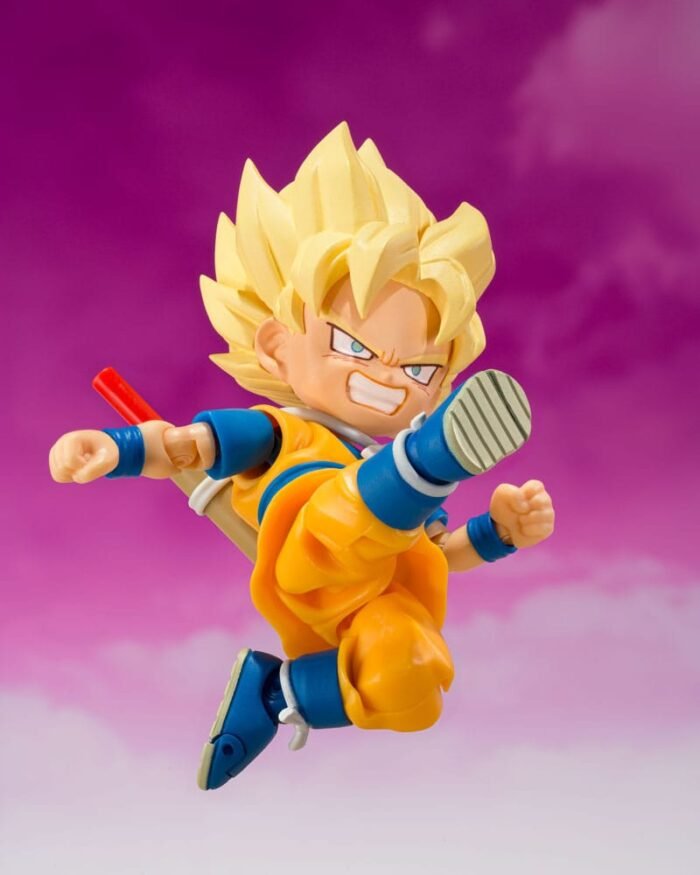 DRAGON BALL FIGURA S.H.FIGUARTS SUPER SAIYAN SON GOKU (MINI) DAIMA 8 CM - Imagen 6