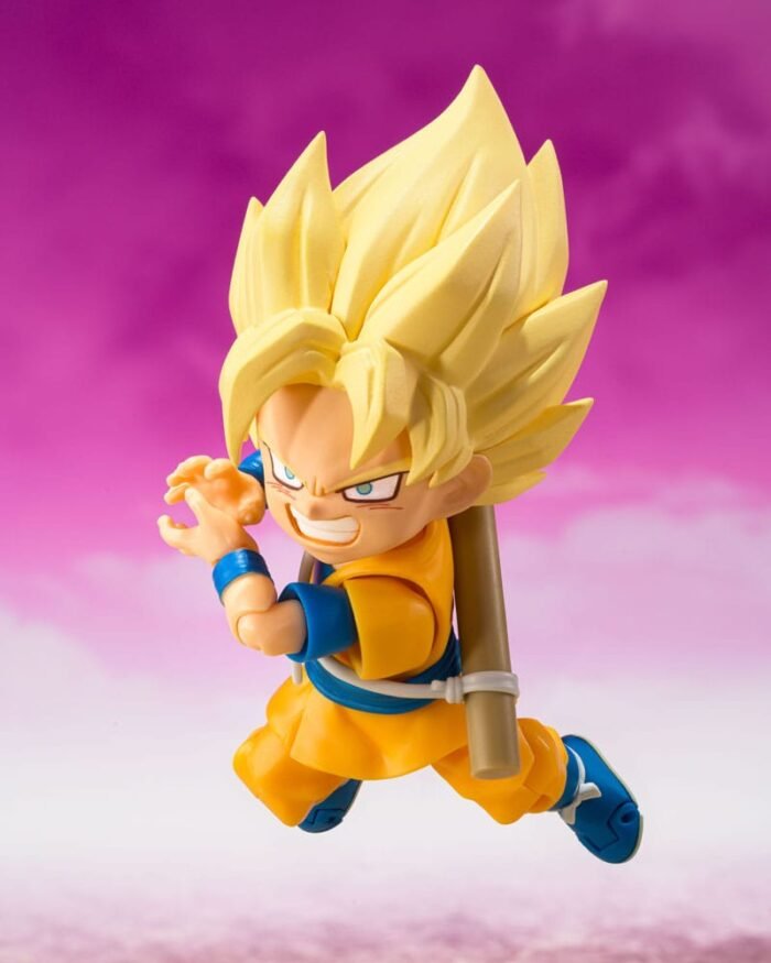 DRAGON BALL FIGURA S.H.FIGUARTS SUPER SAIYAN SON GOKU (MINI) DAIMA 8 CM - Imagen 7