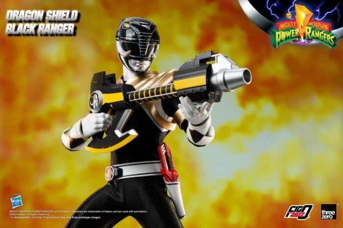 MIGHTY MORPHIN POWER RANGERS DRAGON SHIELD BLACK RANGER FIGZERO 16 SCALE ACTION FIGURE 4