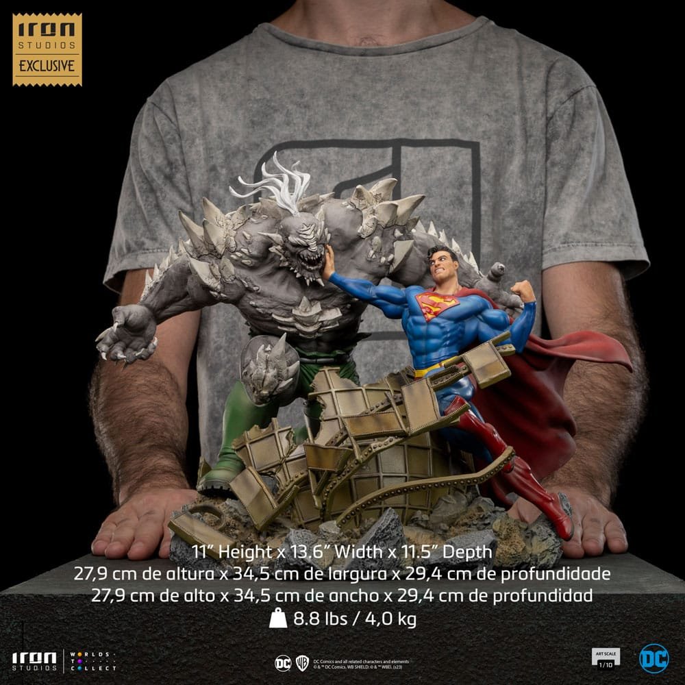 DC COMICS ESTATUA 1/10 BDS ART SCALE SUPERMAN VS DOOMSDAY heo EU EXCLUSIVE 30 CM IRON STUDIOS - Imagen 14
