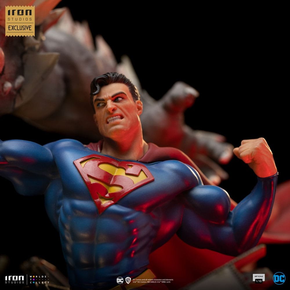 DC COMICS ESTATUA 110 BDS ART SCALE SUPERMAN VS DOOMSDAY heo EU EXCLUSIVE 30 CM IRON STUDIOS 5