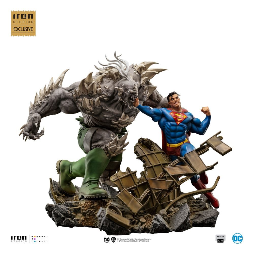 DC COMICS ESTATUA 110 BDS ART SCALE SUPERMAN VS DOOMSDAY heo EU EXCLUSIVE 30 CM IRON STUDIOS