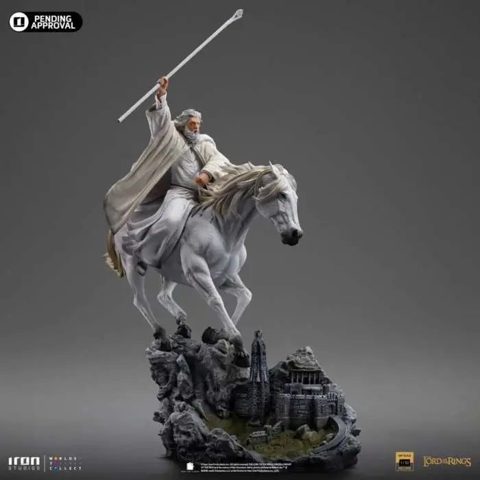 The Lord Of The Rings Gandalf El Blanco En Shadowfax Estatua Exclusiva CCXP 1/10 Iron Studios - Imagen 2
