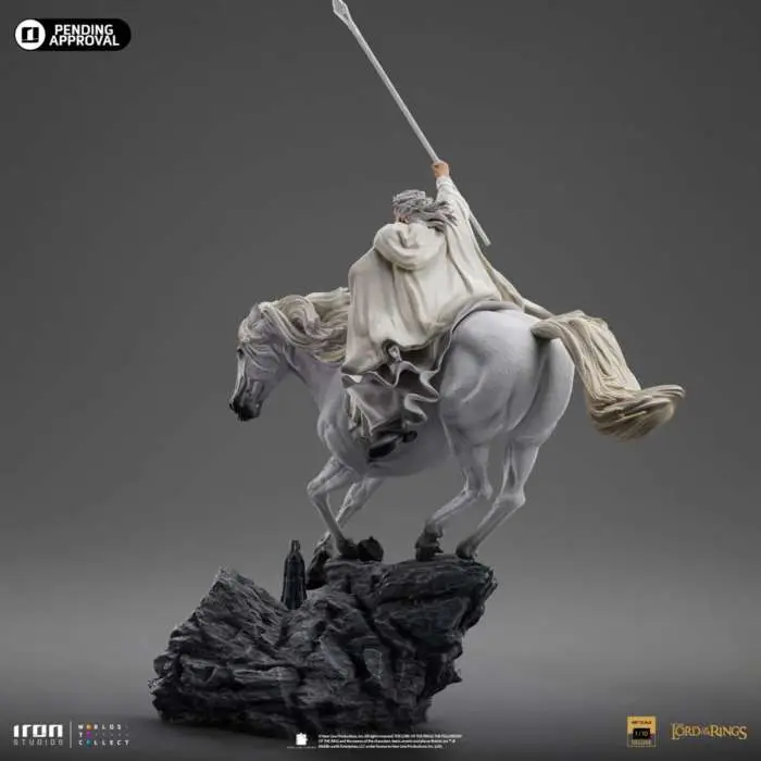 The Lord Of The Rings Gandalf El Blanco En Shadowfax Estatua Exclusiva CCXP 1/10 Iron Studios - Imagen 3