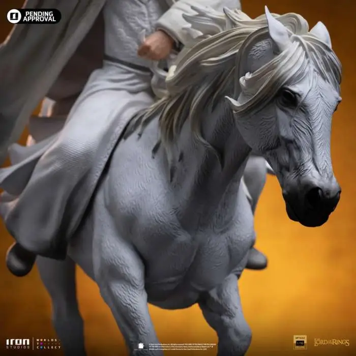 The Lord Of The Rings Gandalf El Blanco En Shadowfax Estatua Exclusiva CCXP 1/10 Iron Studios - Imagen 5