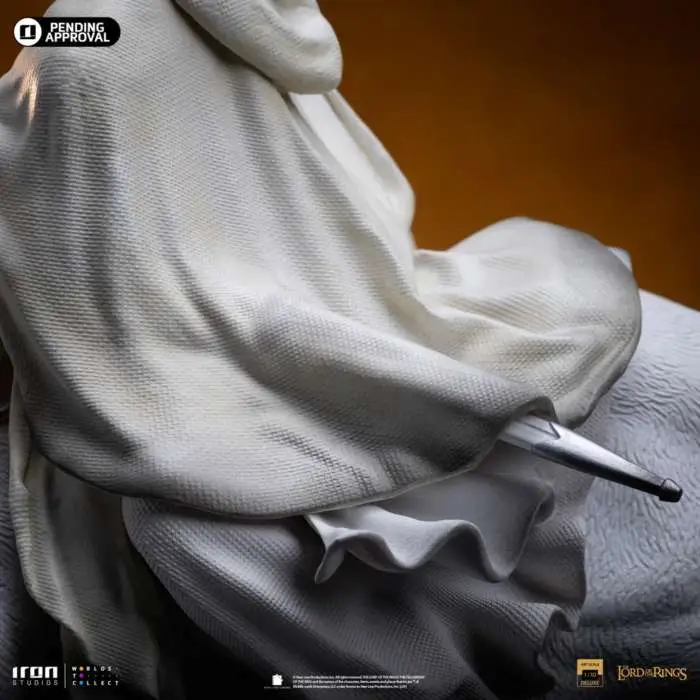 El Señor De Los Anillos Gandalf El Blanco En Shadowfax Estatua Exclusiva CCXP 110 Iron Studios 6