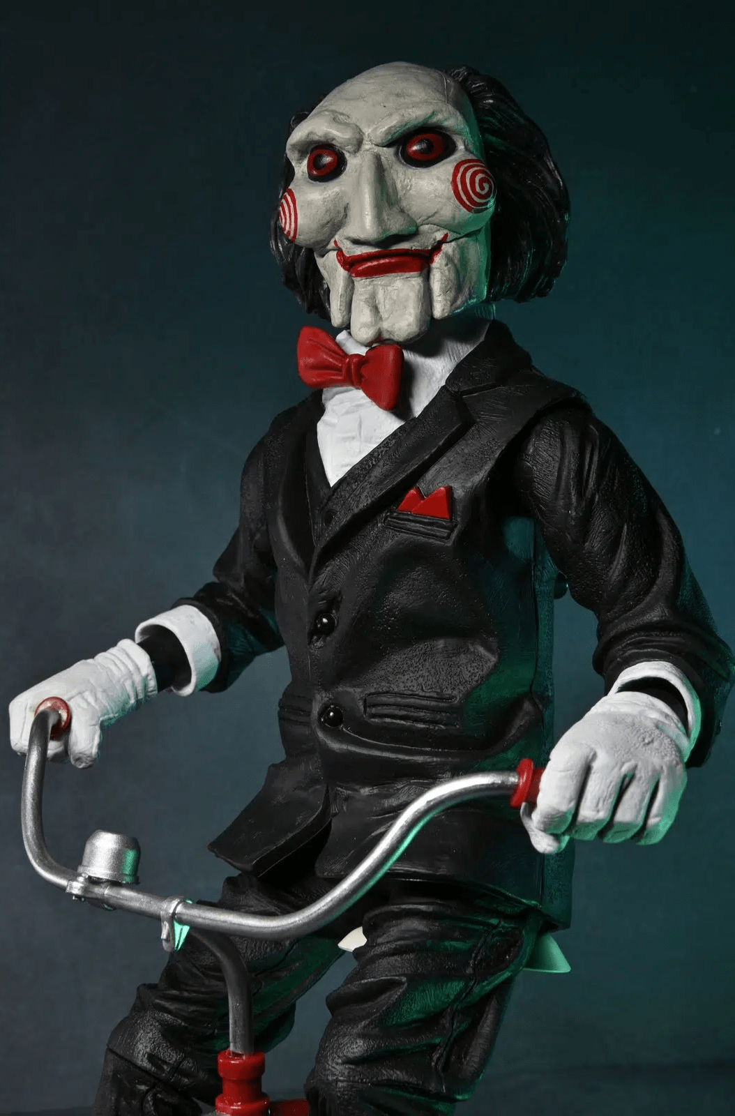 ULTIMATE SAW BILLY THE PUPPET RIDING TRICYCLE SOUND 12 NECA 2