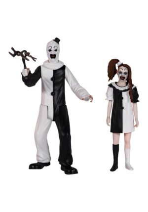 Terrifier 2 Art the Clown & Little Pale Girl 5 Points Set (2) Mezco Toys