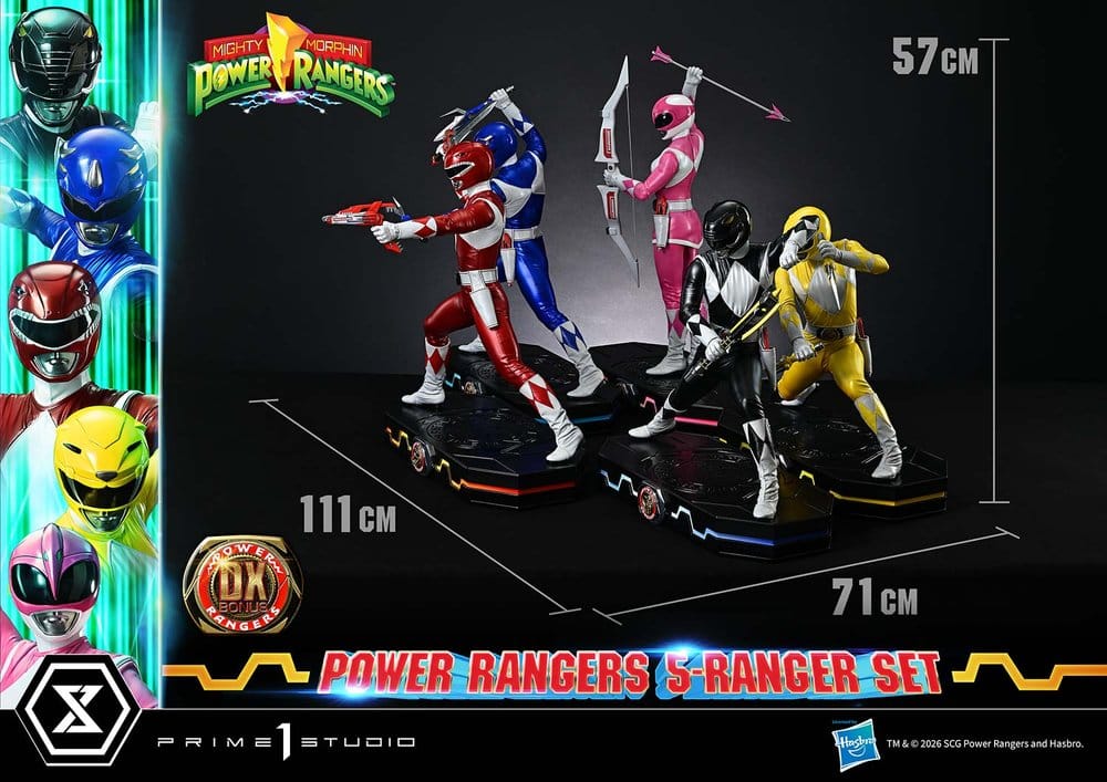 Mighty Morphin Power Rangers Premium Masterline Set de 5 Estatuas 1/4 Deluxe Bonus Version 62 cm - Imagen 11