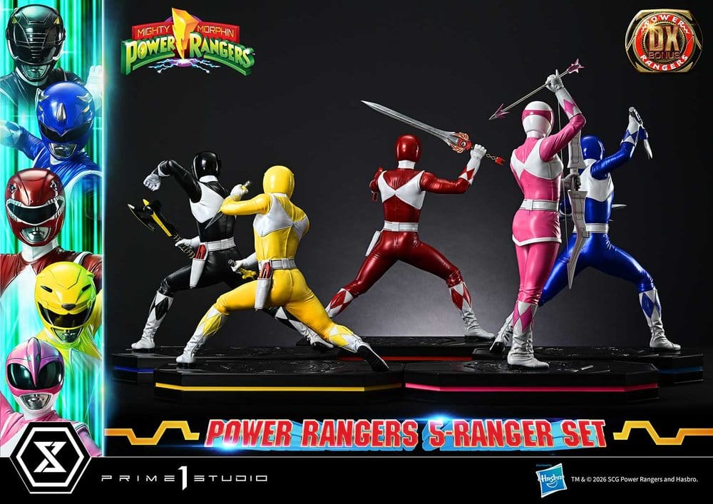 Mighty Morphin Power Rangers Premium Masterline Set de 5 Estatuas 1/4 Deluxe Bonus Version 62 cm - Imagen 15
