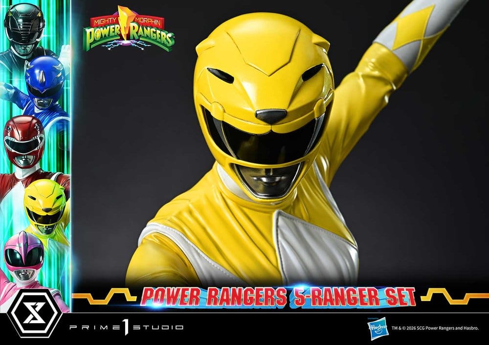 Mighty Morphin Power Rangers Premium Masterline Set de 5 Estatuas 1/4 Deluxe Bonus Version 62 cm 24