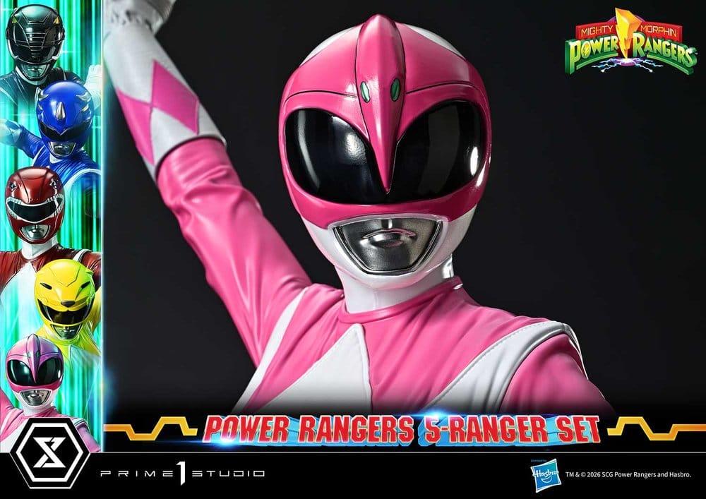 Mighty Morphin Power Rangers Premium Masterline Set de 5 Estatuas 1/4 Deluxe Bonus Version 62 cm 26
