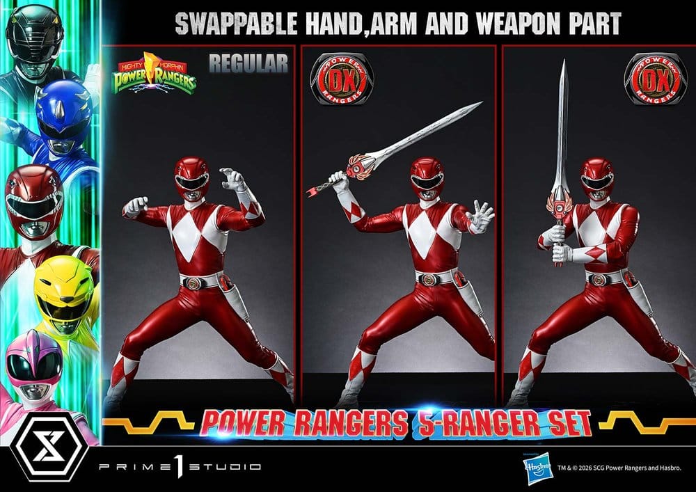 Mighty Morphin Power Rangers Premium Masterline Set de 5 Estatuas 14 Deluxe Bonus Version 62 cm 5