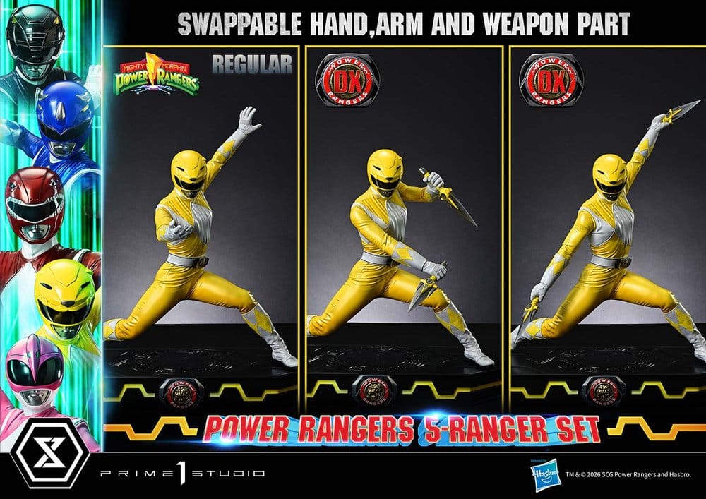 Mighty Morphin Power Rangers Premium Masterline Set de 5 Estatuas 1/4 Deluxe Bonus Version 62 cm - Imagen 8