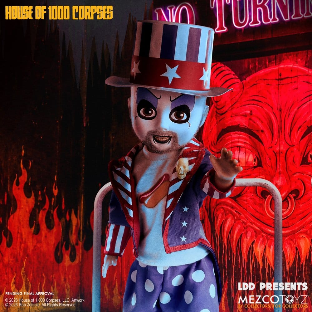 Captain Spaulding Living Dead Dolls Presents Doll House of 1000 Corpses Mezco Toyz - Imagen 7