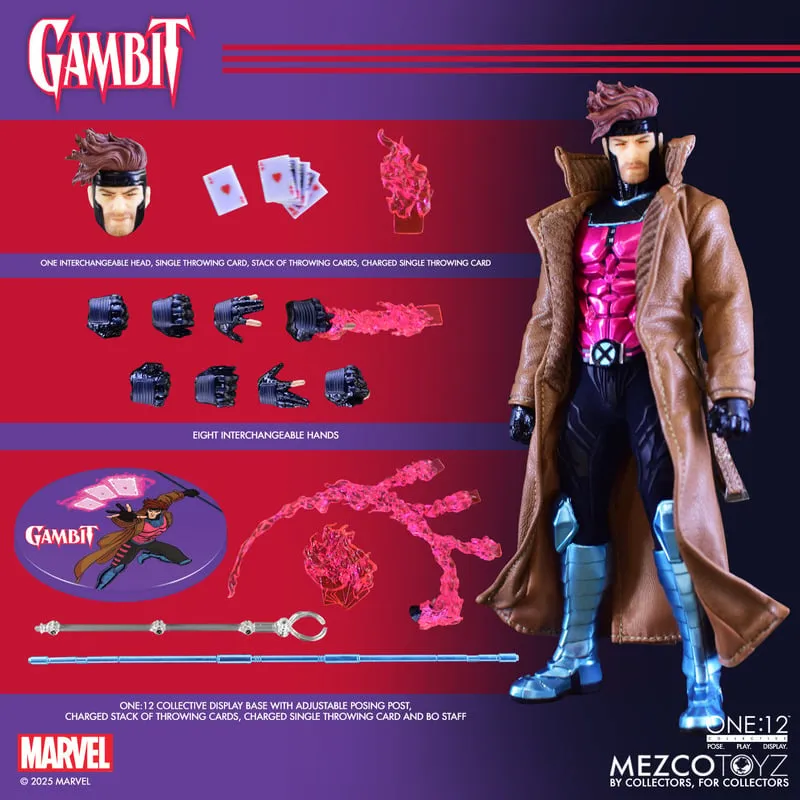 Gambit 1/12 One12 Collective Marvel Mezco Toyz 11