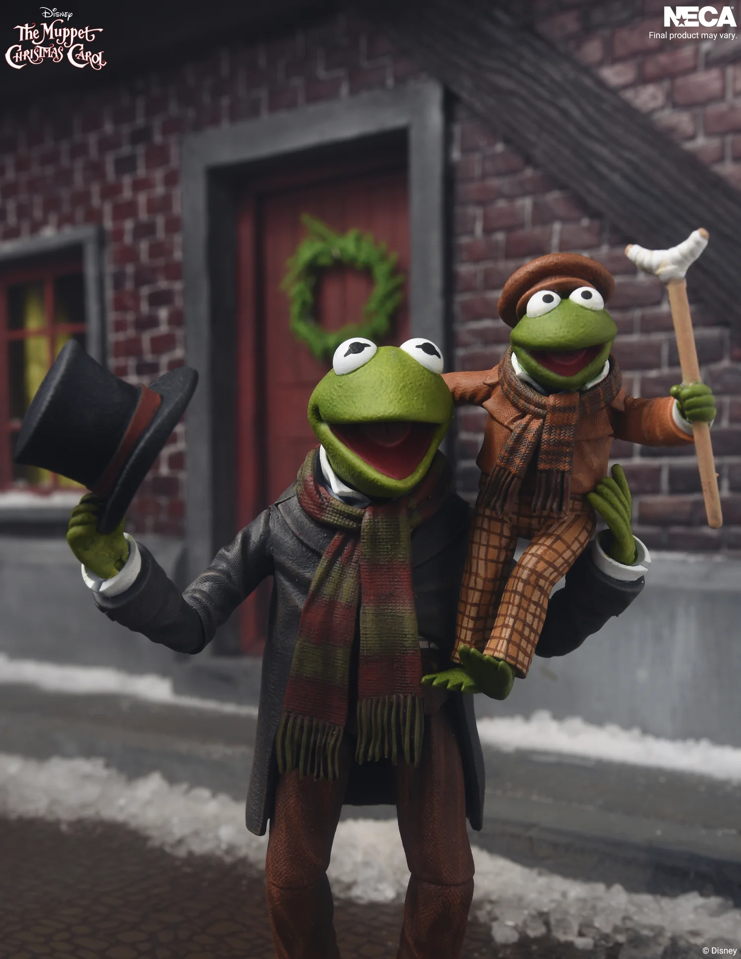 Ultimate Kermit as Bob Cratchit & Robin as Tiny Tim The Muppet Christmas Carol Neca 1