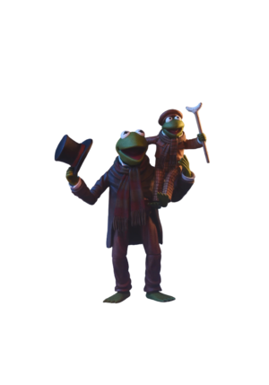 Ultimate Kermit as Bob Cratchit & Robin as Tiny Tim The Muppet Christmas Carol Neca