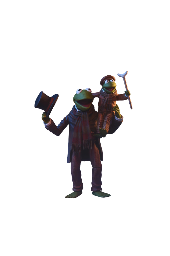 Ultimate Kermit as Bob Cratchit & Robin as Tiny Tim The Muppet Christmas Carol Neca