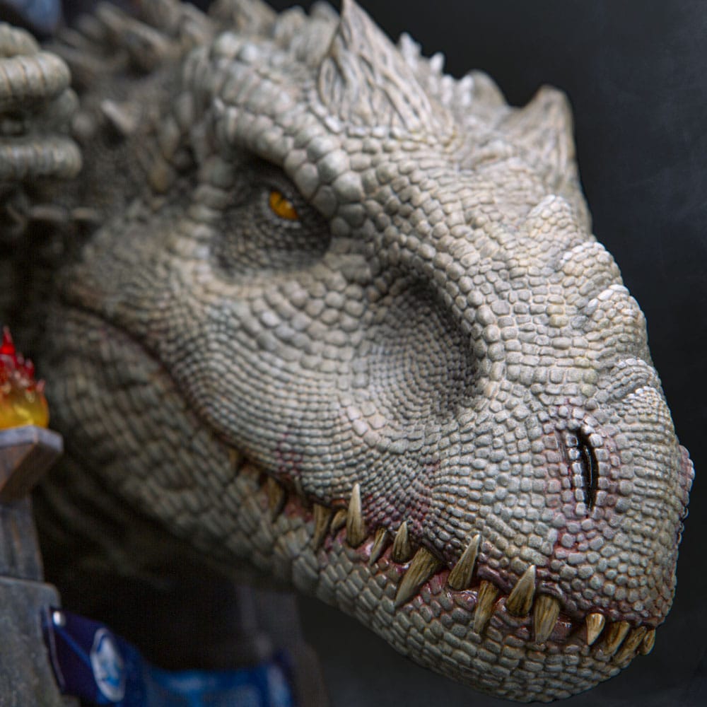 Jurassic World Estatua Busto Indominus Rex 27 cm Doctor Collector 9